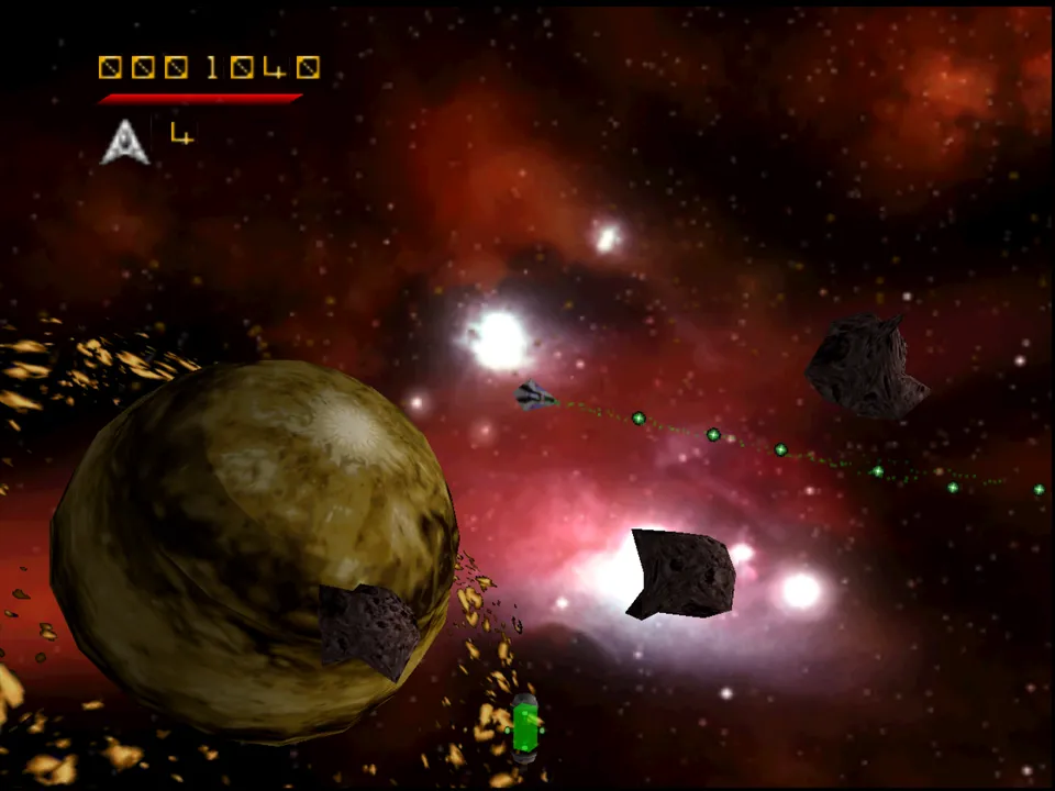 Asteroids Hyper 64 screenshot