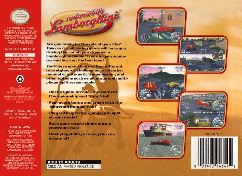Automobili Lamborghini box back