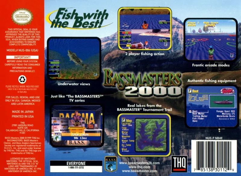 Bassmasters 2000 box back