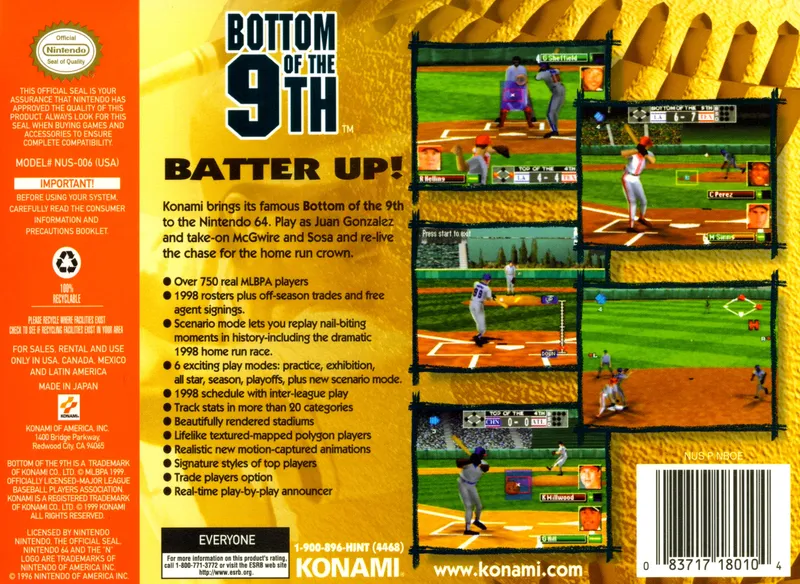 Bottom of the 9th box back