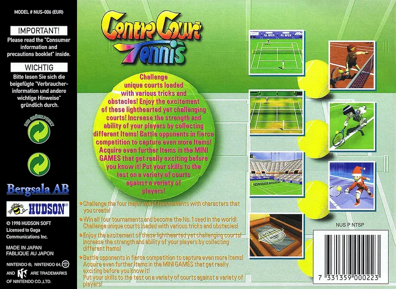 Centre Court Tennis box back