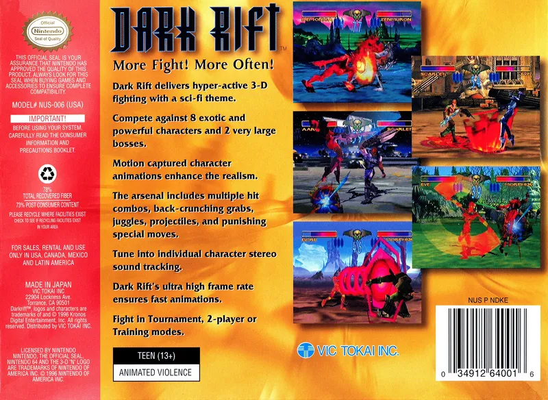 Dark Rift box back
