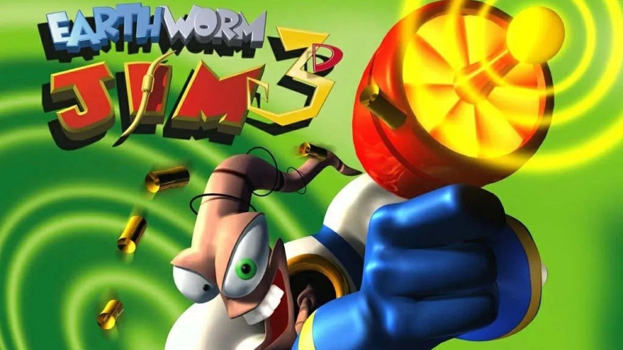 Backdrop artwork for Earthworm Jim 3D