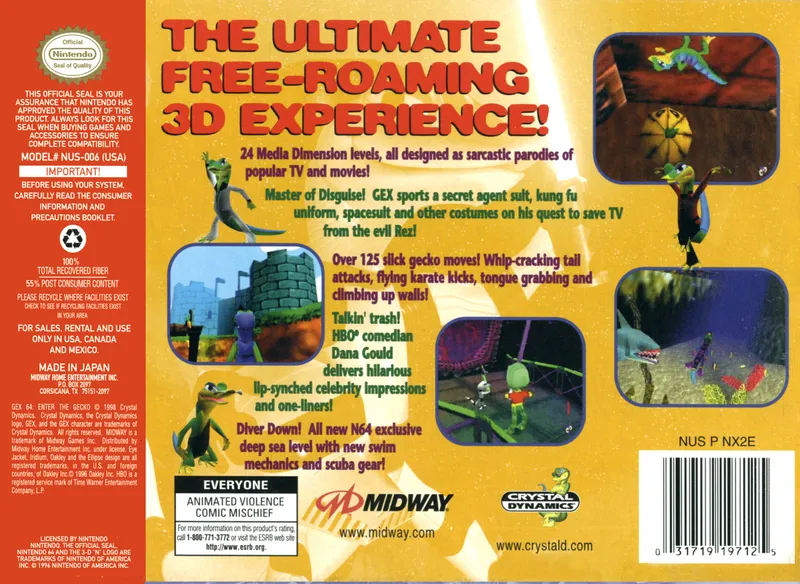Gex 64: Enter the Gecko box back