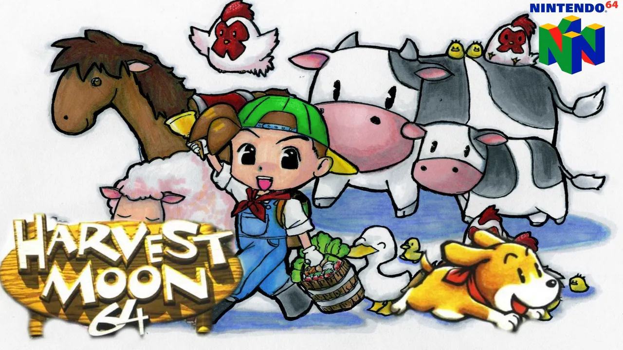 Backdrop artwork for Harvest Moon 64