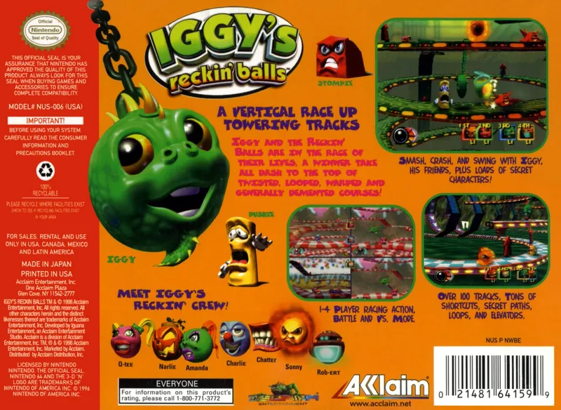 Iggy's Reckin' Balls box back