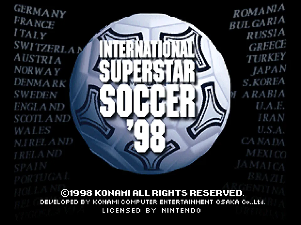 International Superstar Soccer '98 screenshot