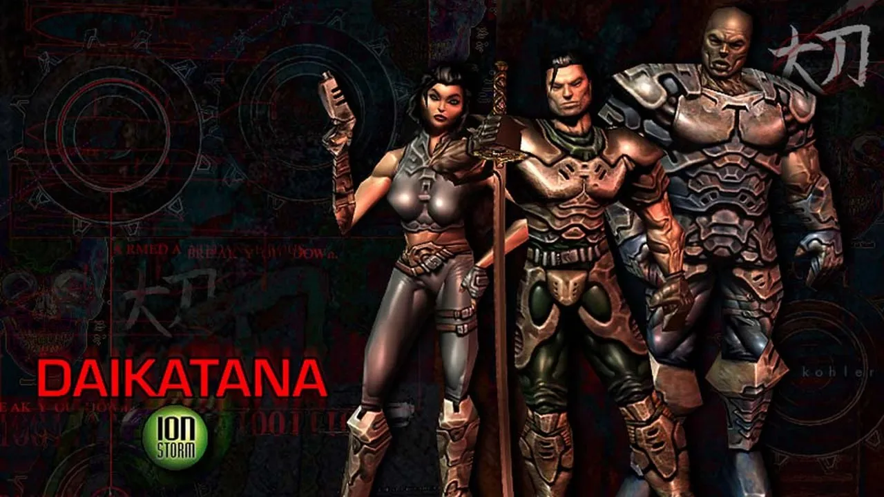 Backdrop artwork for John Romero's Daikatana