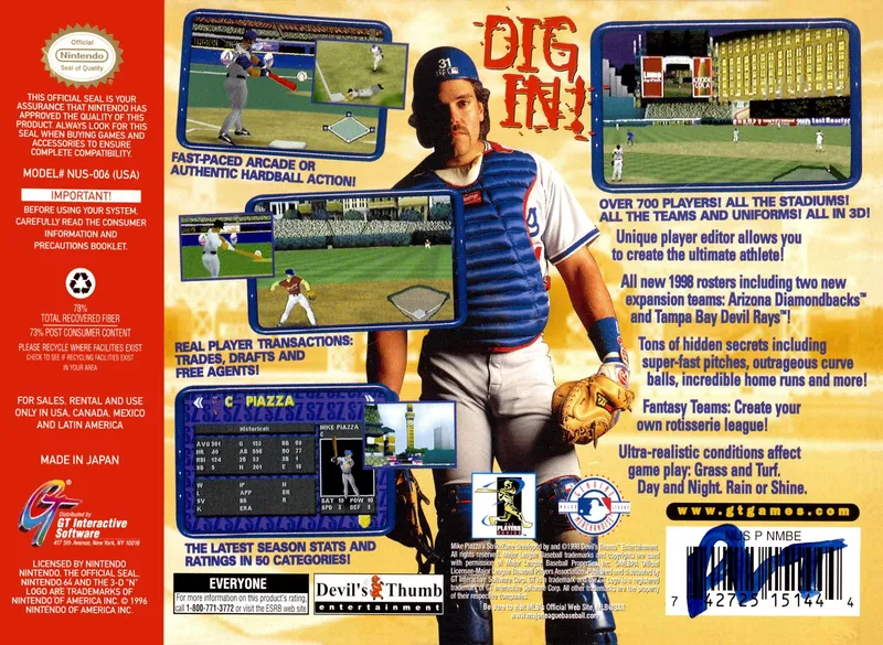 Mike Piazza's Strike Zone box back