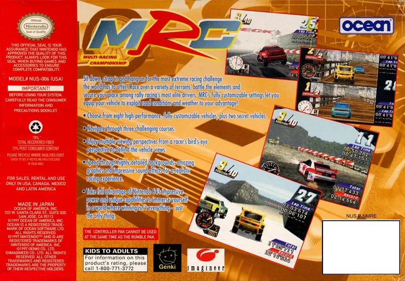 MRC: Multi-Racing Championship box back