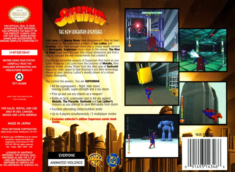 Superman box back