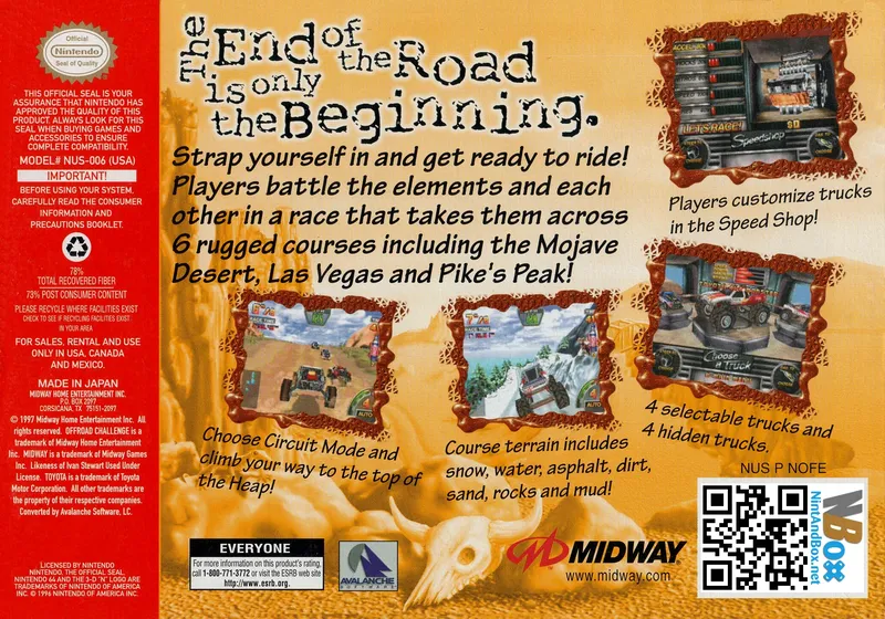 Off Road Challenge box back