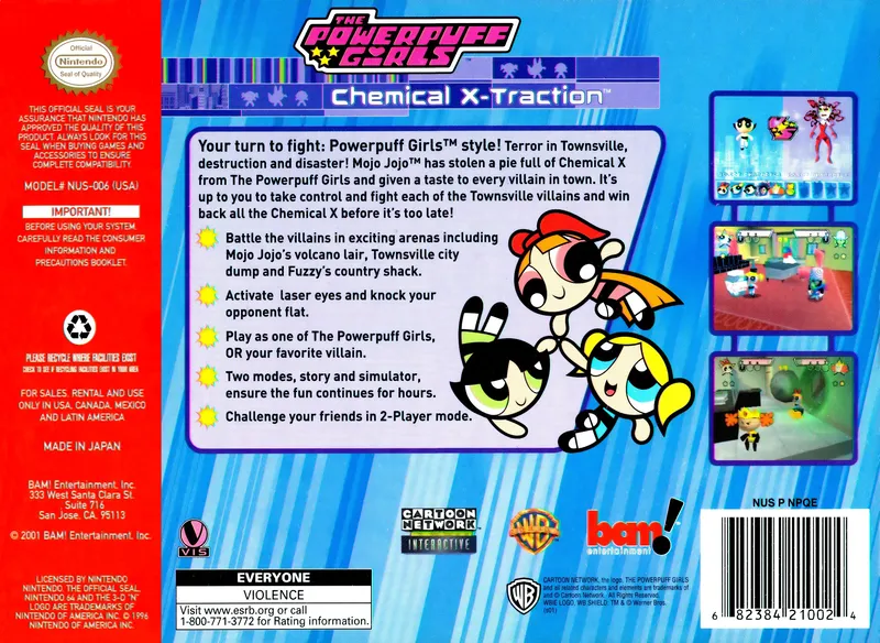 The Powerpuff Girls: Chemical X-traction box back
