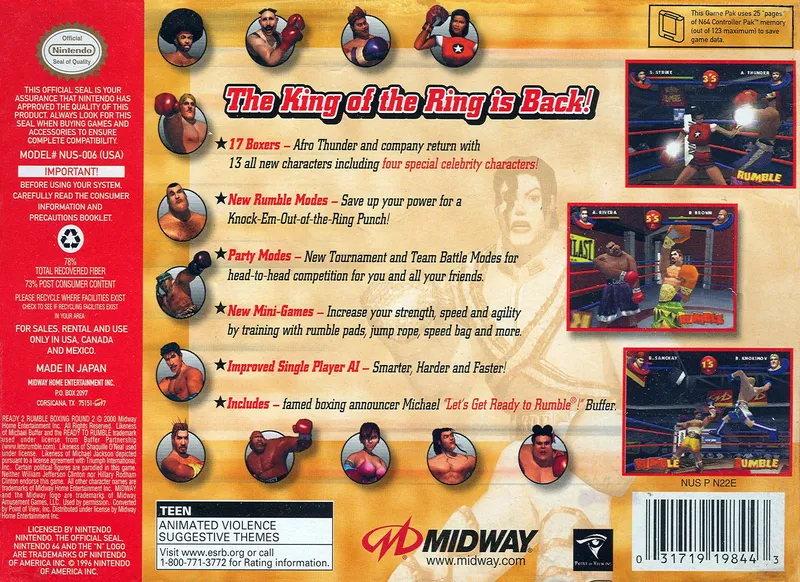 Ready 2 Rumble Boxing: Round 2 box back