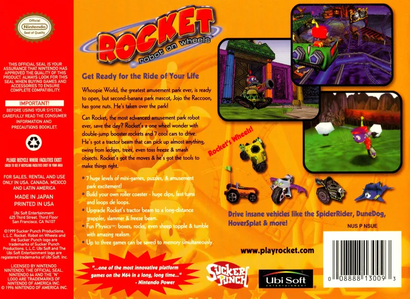 Rocket: Robot on Wheels box back