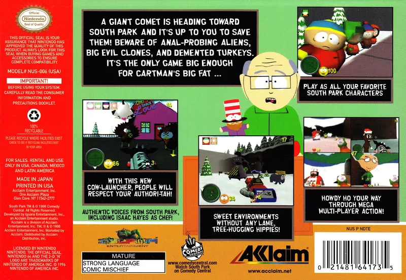 South Park box back