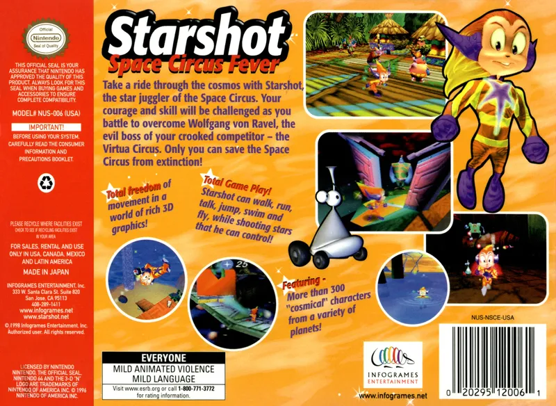 Starshot: Space Circus Fever box back