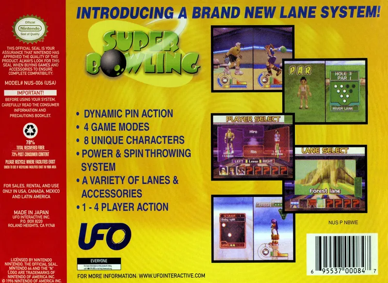 Super Bowling box back