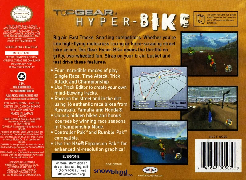 Top Gear Hyper-Bike box back
