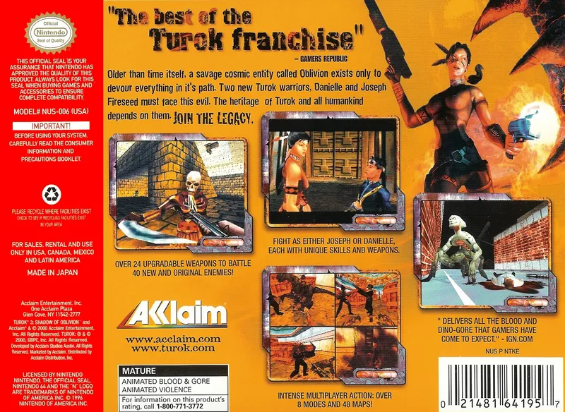 Turok 3: Shadow of Oblivion box back