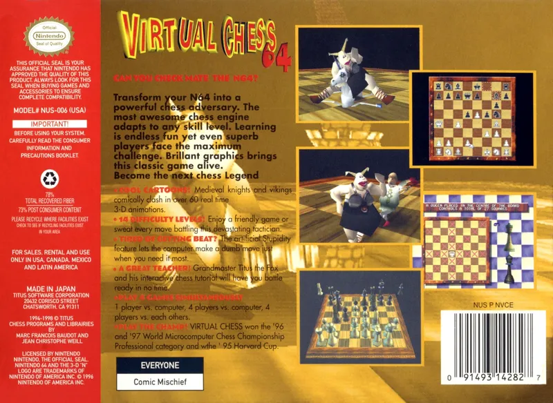 Virtual Chess 64 box back