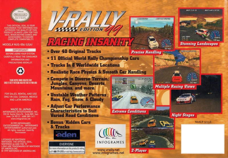 V-Rally Edition 99 box back