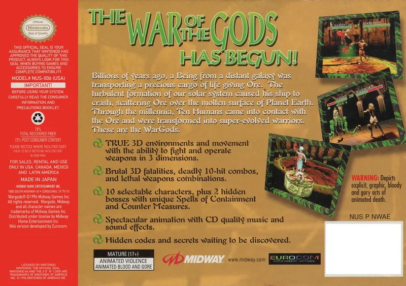 War Gods box back