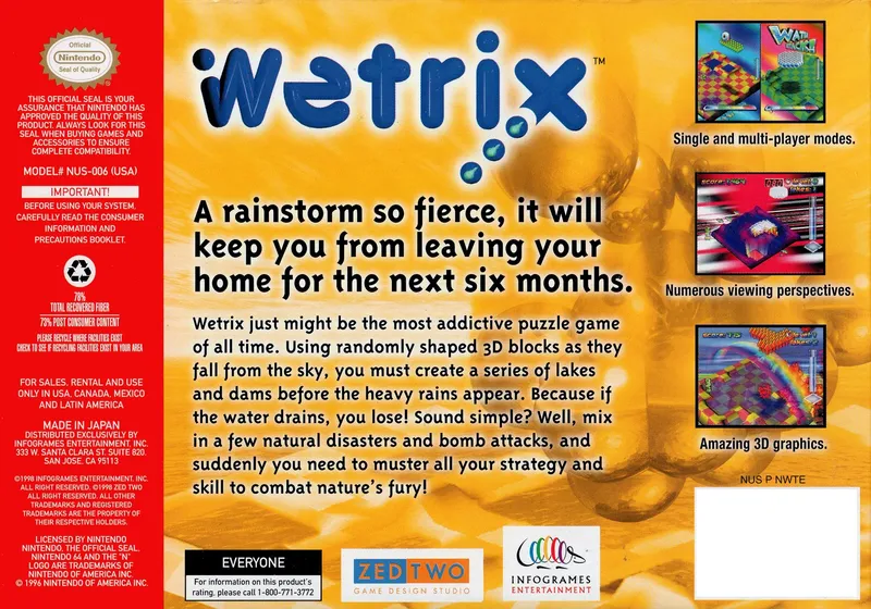Wetrix box back