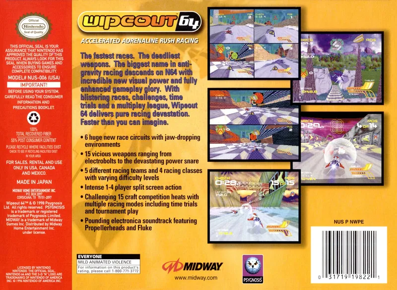 Wipeout 64 box back