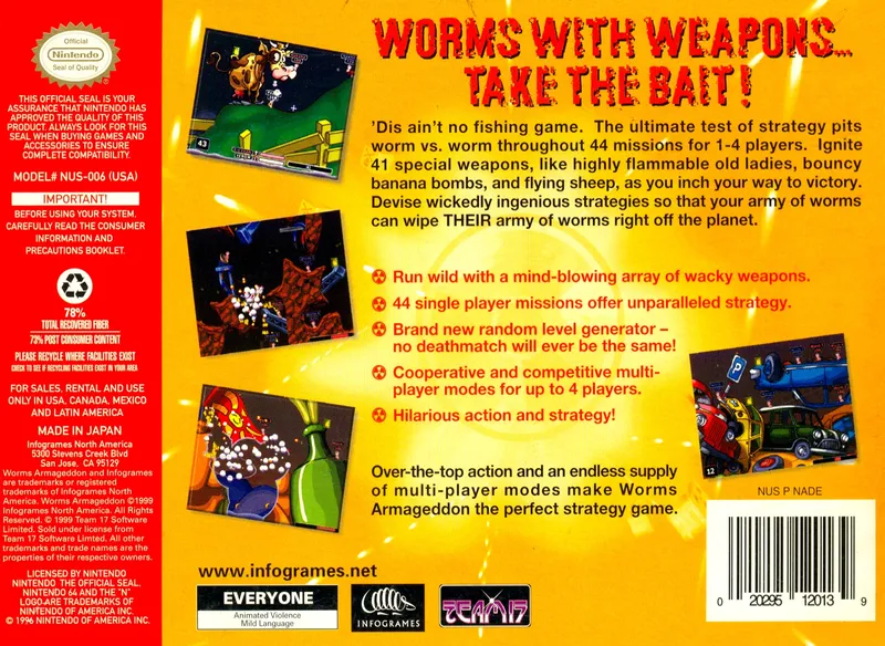 Worms Armageddon box back