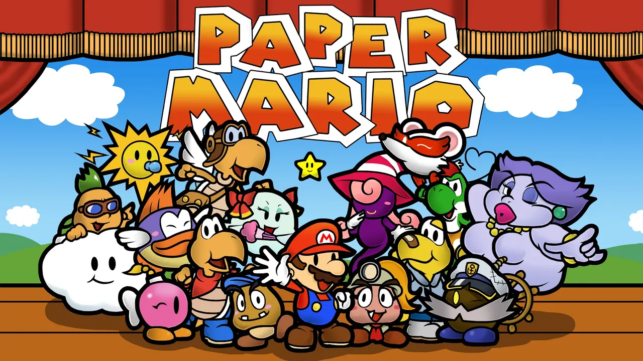 Backdrop artwork for Paper Mario