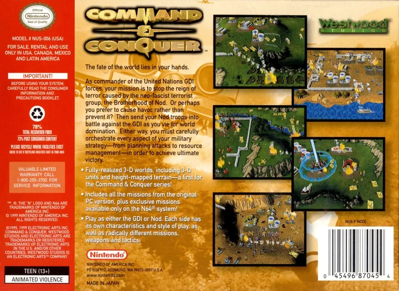 Command & Conquer box back