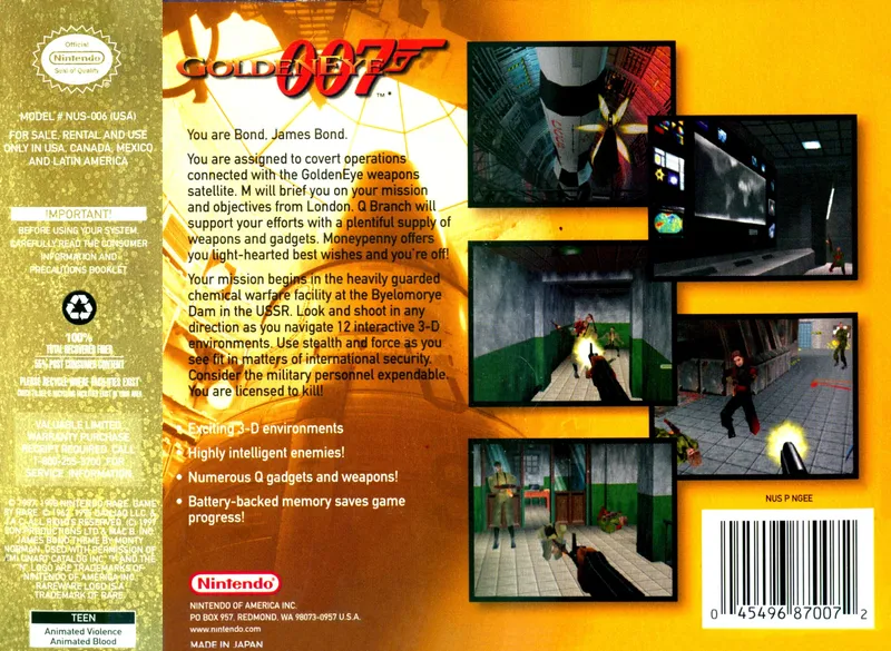 GoldenEye 007 box back