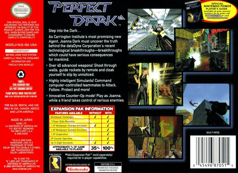 Perfect Dark box back