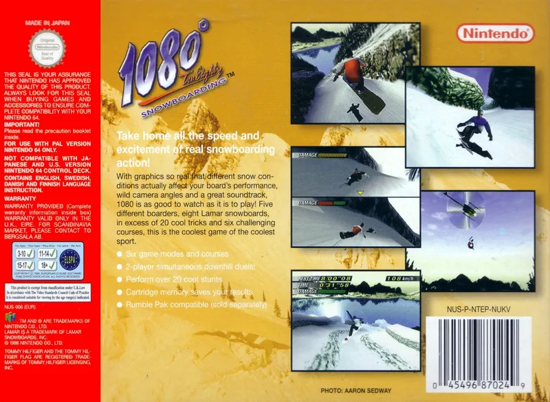 1080° Snowboarding box back