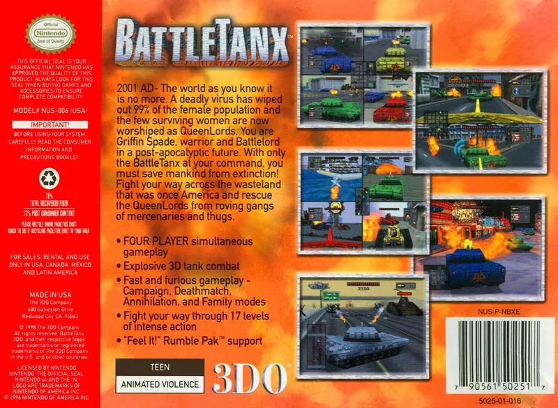 BattleTanx box back