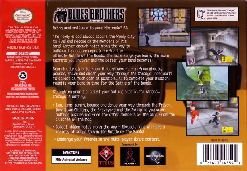 Blues Brothers 2000 box back