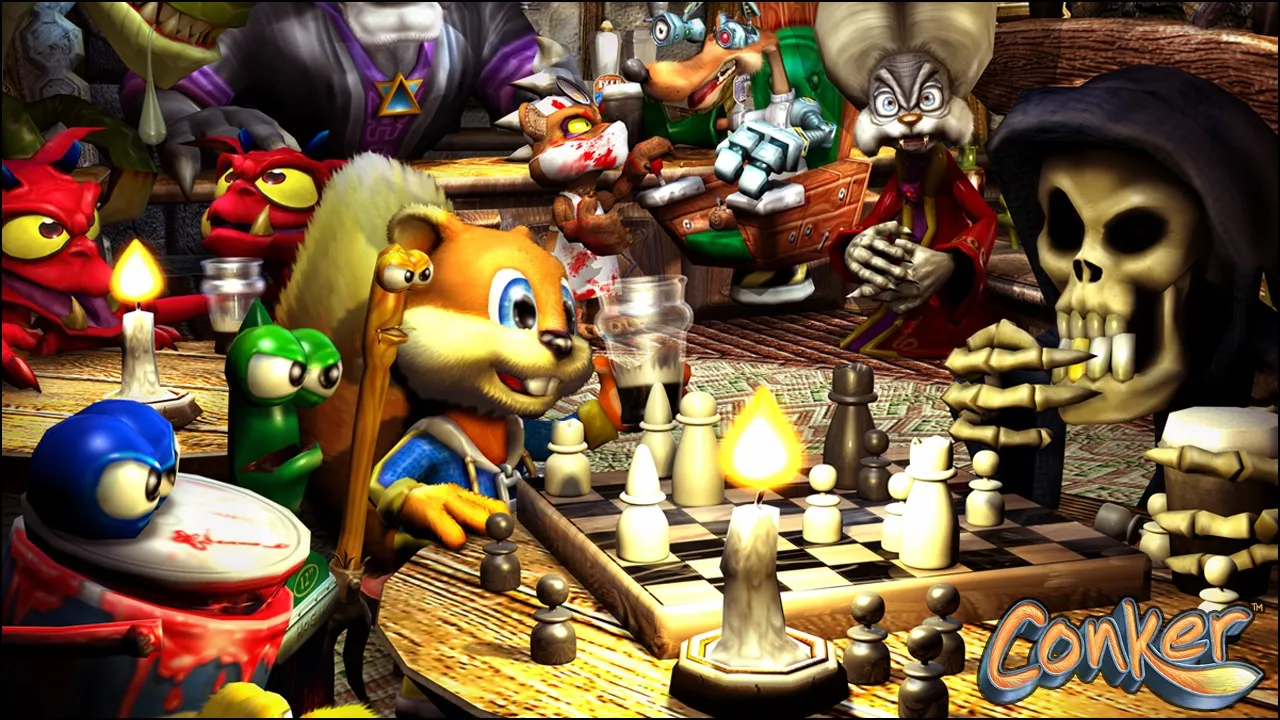 Backdrop artwork for Conker's Bad Fur Day