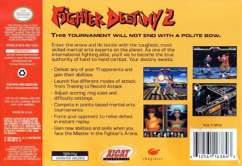 Fighter Destiny 2 box back