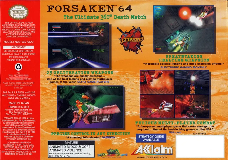 Forsaken 64 box back