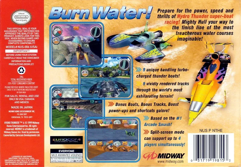 Hydro Thunder box back