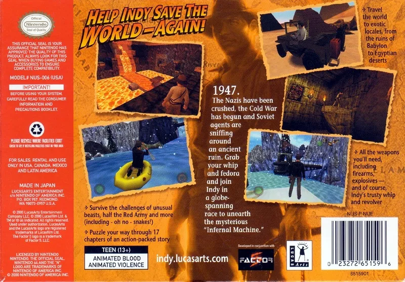 Indiana Jones and the Infernal Machine box back