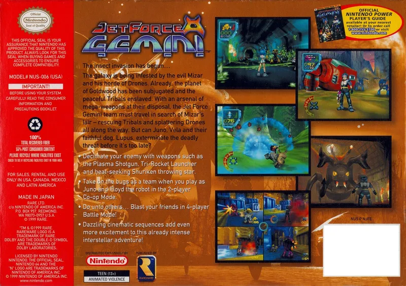 Jet Force Gemini box back