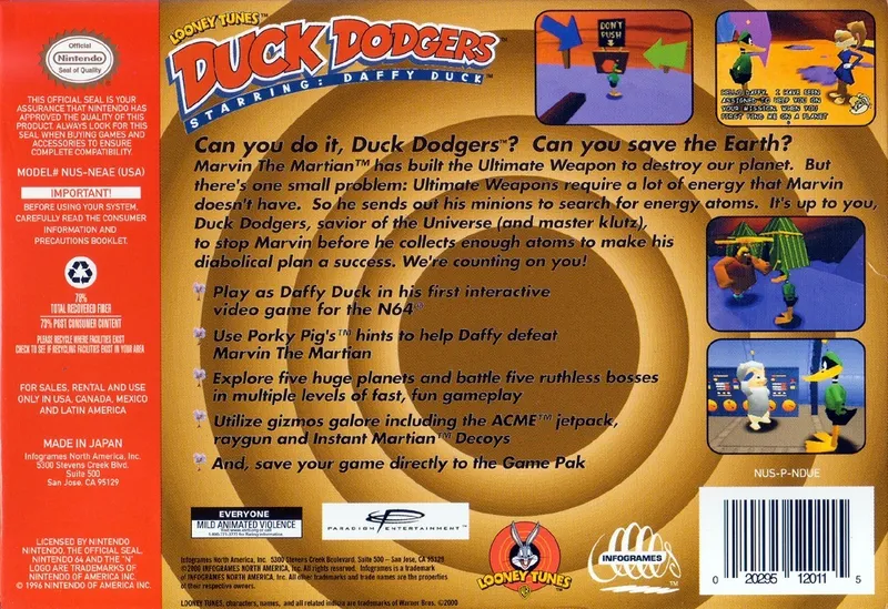 Looney Tunes: Duck Dodgers: Starring Daffy Duck box back