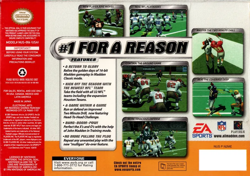 Madden NFL 2002 box back