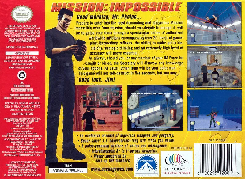 Mission: Impossible box back