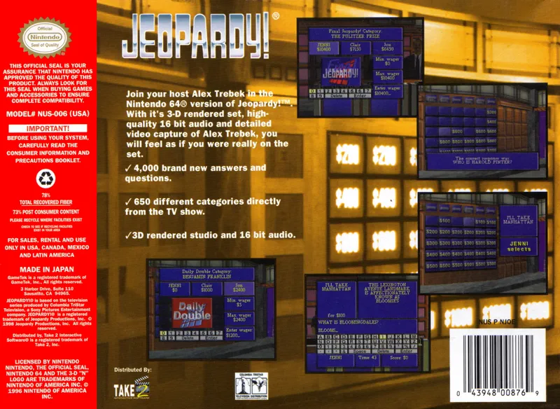 Jeopardy! box back