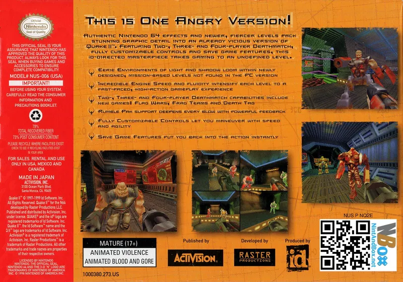 Quake II box back