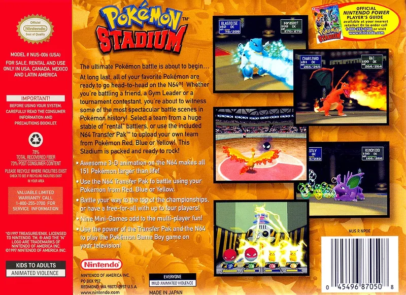Pokemon Stadium box back