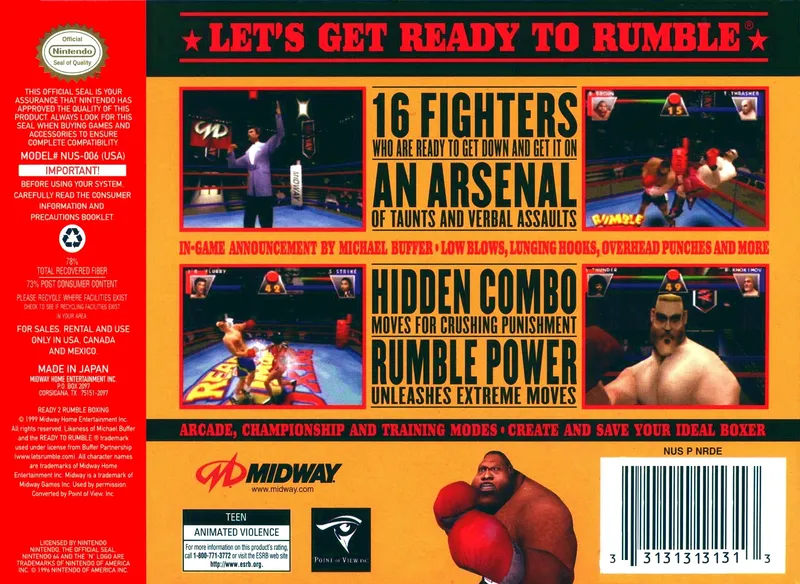 Ready 2 Rumble Boxing box back